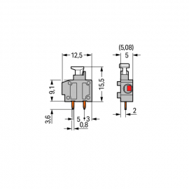 WAGO | 235-401/331-000 | STACKABLE PCB TERMINAL BLOCK; PUSH-