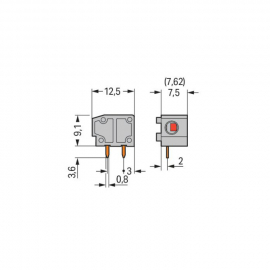 WAGO | 235-501 | STACKABLE PCB TERMINAL BLOCK; 2.5 MM²; PIN