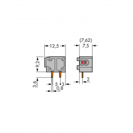 WAGO | 235-551 | STACKABLE 2-CONDUCTOR PCB TERMINAL BLOCK; 0