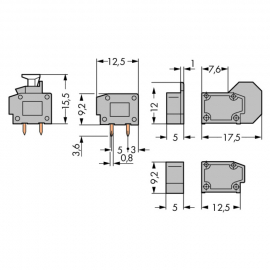 WAGO | 235-711/333-000 | STACKABLE 2-CONDUCTOR PCB TERMINAL