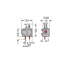 WAGO | 235-752/331-000 | STACKABLE PCB TERMINAL BLOCK; PUSH-