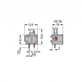 WAGO | 235-764/331-000 | STACKABLE PCB TERMINAL BLOCK; PUSH-