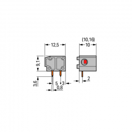 WAGO | 235-766 | STACKABLE PCB TERMINAL BLOCK; 2.5 MM²; PIN