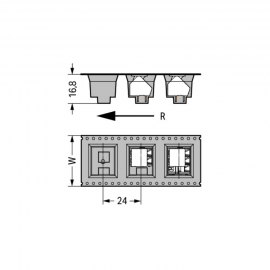 THR PCB TERMINAL BLOCK; 2.5 MM²; PIN SPACING 5 MM; 3-POLE; C