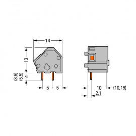 WAGO | 236-601 | STACKABLE PCB TERMINAL BLOCK; 2.5 MM²; PIN