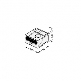 WAGO | 243-144 | MICRO PUSH WIRE® CONNECTOR, FOR SOLID CONDU