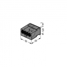 WAGO | 243-204 | MICRO PUSHWIRE® 243 SERIES; 4-CONDUCTOR; BL