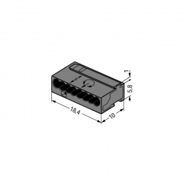 WAGO | 243-208 | MICRO PUSHWIRE® 243 SERIES; 8-CONDUCTOR; BL