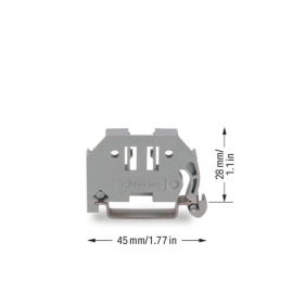 WAGO | 249-116 | SCREWLESS END STOP; 6 MM WIDE; FOR DIN-RAIL