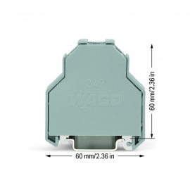 WAGO | 249-197 | SCREWLESS END STOP; 14 MM WIDE; FOR DIN-RAI