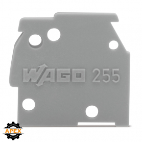 END PLATE; SNAP-FIT TYPE; 1 MM THICK; GRAY