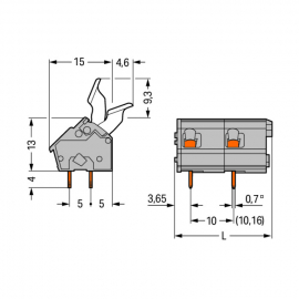 WAGO | 256-602/333-000 | PCB TERMINAL BLOCK; FINGER-OPERATED