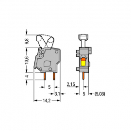 WAGO | 257-401 | STACKABLE PCB TERMINAL BLOCK; PUSH-BUTTON;