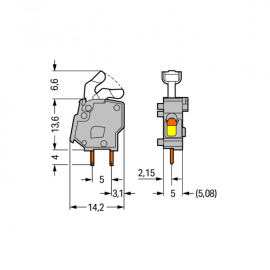 WAGO | 257-451 | STACKABLE PCB TERMINAL BLOCK; PUSH-BUTTON;