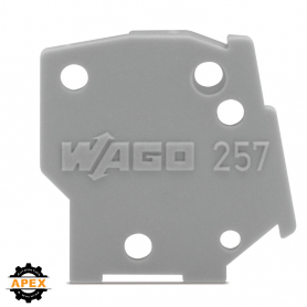 WAGO | 257-500 | END PLATE; SNAP-FIT TYPE; 1 MM THICK; RED