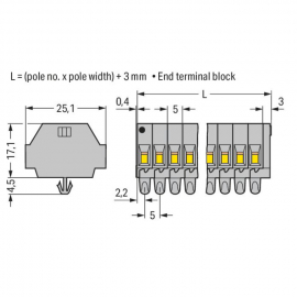 WAGO | 260-152 | 2-CONDUCTOR TERMINAL STRIP; 2-POLE; WITHOUT