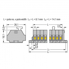 WAGO | 261-102/331-000 | 2-CONDUCTOR TERMINAL STRIP; 2-POLE;