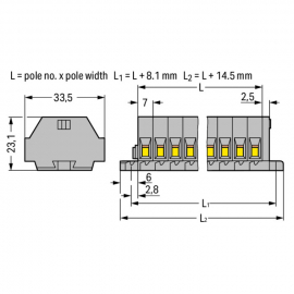 WAGO | 262-102 | 2-CONDUCTOR TERMINAL STRIP; 2-POLE; WITHOUT