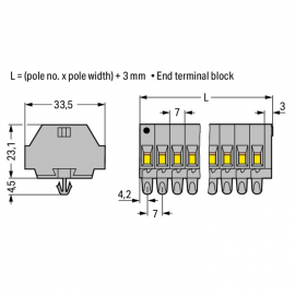 WAGO | 262-152 | 2-CONDUCTOR TERMINAL STRIP; 2-POLE; WITHOUT