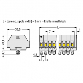 WAGO | 262-182 | 2-CONDUCTOR TERMINAL STRIP; SUITABLE FOR EX