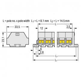 WAGO | 262-232 | 4-CONDUCTOR TERMINAL STRIP; SUITABLE FOR EX