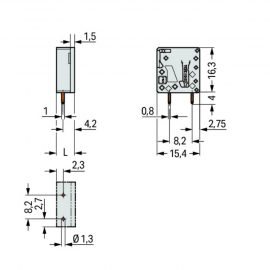 WAGO | 2624-3101 | PCB TERMINAL BLOCK; 4 MM²; PIN SPACING 5