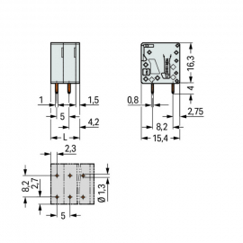 WAGO | 2624-3102/000-004 | PCB TERMINAL BLOCK; 4 MM²; PIN SP