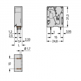 WAGO | 2636-3101 | PCB TERMINAL BLOCK; 16 MM²; PIN SPACING 1