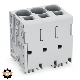 PCB TERMINAL BLOCK 16 MM² PIN SPACING 10 MM 3-POLE,  GRAY