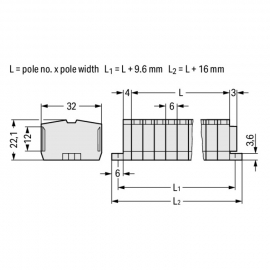 WAGO | 264-133 | 2-CONDUCTOR TERMINAL STRIP; SUITABLE FOR EX