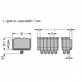 WAGO | 264-152 | 2-CONDUCTOR TERMINAL STRIP; 2-POLE; WITHOUT