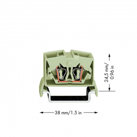 WAGO | 264-225 | 4-CONDUCTOR MINIATURE THROUGH TERMINAL BLOC