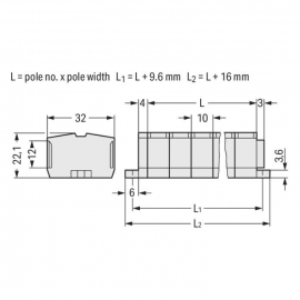 WAGO | 264-233 | 4-CONDUCTOR TERMINAL STRIP; SUITABLE FOR EX