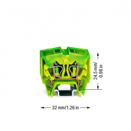 WAGO | 264-727 | 4-CONDUCTOR MINI RAIL-MOUNT TERMINAL BLOCK;