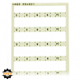 WAGO | 264-901 | MINI-WSB MARKING CARD; AS CARD; MARKED; U,