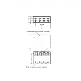 WAGO | 267-328 | SNAP-ON TYPE CONDUCTOR SUPPORT, WITHOUT GRO