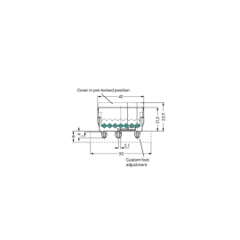 WAGO | 267-422 | CONDUCTOR SUPPORT, BASE WITH DIRECT GROUND