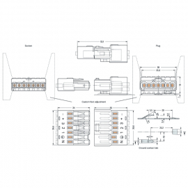 WAGO | 267-501 | FEMALE CONNECTOR; 7-POLE, WHITE