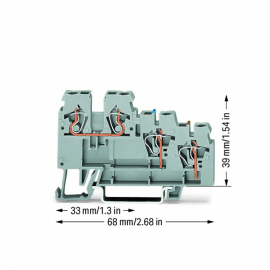 WAGO | 270-560 | 3-CONDUCTOR SENSOR TERMINAL BLOCK; WITH COL