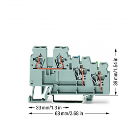 WAGO | 270-572 | 3-CONDUCTOR ACTUATOR SUPPLY TERMINAL BLOCK;