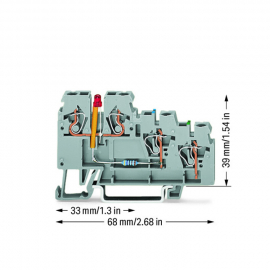 WAGO | 270-572/281-434 | 3-CONDUCTOR ACTUATOR SUPPLY TERMINA