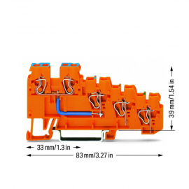 WAGO | 270-574 | 4-CONDUCTOR SENSOR SUPPLY TERMINAL BLOCK; I