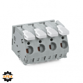 PCB TERMINAL BLOCK; LEVER; 6 MM²; PIN SPACING 10 MM; 4-POLE;