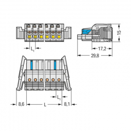 WAGO | 2721-102/037-000 | 1-CONDUCTOR FEMALE PLUG; 100% PROT