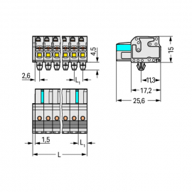 WAGO | 2721-103/008-000 | 1-CONDUCTOR FEMALE PLUG; 100% PROT