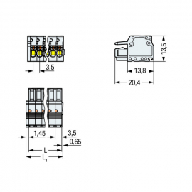 WAGO | 2734-102 | 1-CONDUCTOR FEMALE PLUG; 100% PROTECTED AG