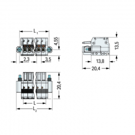 WAGO | 2734-105/107-000 | 1-CONDUCTOR FEMALE PLUG; 100% PROT