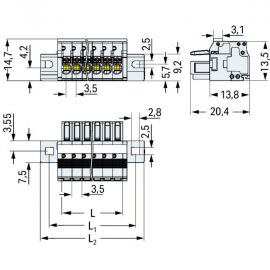 WAGO | 2734-110/027-000 | 1-CONDUCTOR FEMALE PLUG; 100% PROT