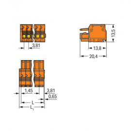 WAGO | 2734-202 | 1-CONDUCTOR FEMALE PLUG; 100% PROTECTED AG