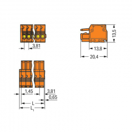 WAGO | 2734-205 | 1-CONDUCTOR FEMALE PLUG; 100% PROTECTED AG